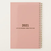 2021 Rose Gold Rose Faux Marbre tendance (Dos)