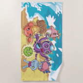 2021- Serviette de plage Power-UP pour vaccin (Devant)