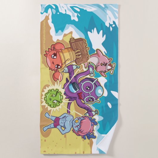 2021- Serviette de plage Power-UP pour vaccin (Devant)