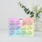 2021 Shimmer Mini Kalender van Janz Briefkaart (Staand voorkant)