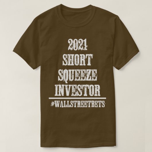 2021 Short Squeeze-belegger T-shirt (Design voorkant)