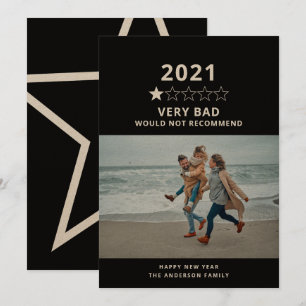 2021 slecht jaar in review 5 sterrenfoto feestdagenkaart