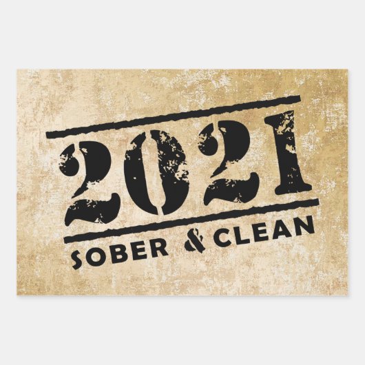 2021 Sober & Clean Celebrate Recovery Security Inpakpapier Vel (Voorkant 2)