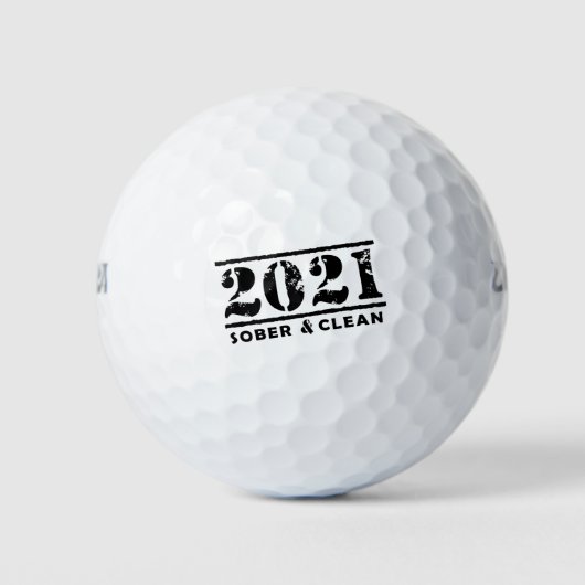 2021 Sober & Clean Recovery Services Golfballen (Voorkant)