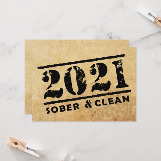 2021 Sober & Clean Recovery Services Kaart (Voorkant / Achterkant in situ)
