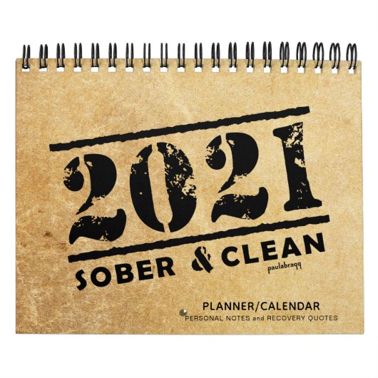 2021 Sober & Clean: Rentestituties voor herstel Gi Kalender (Hoes)