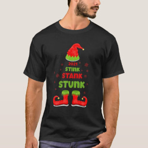 2021 Stink Stank Stunk Kerstmis Elf Funny T-shirt
