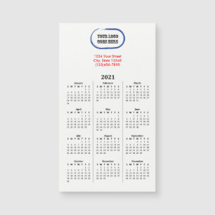 2021 Uw Logo Merk Magnetische Kalender