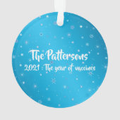 2021 Vaccin Coronavirus Typographie Flocon de neig (dos)