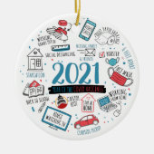 2021 Vaccin jaar van herdenking Keramisch Ornament (Voorkant)