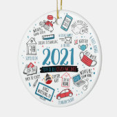 2021 Vaccin jaar van herdenking Keramisch Ornament (Links)