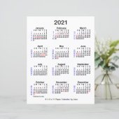 2021 Vakantie 52 weken agenda van Janz 8,5 x 11 pa (Staand voorkant)