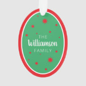 2021 Vieux ornement de Noël Vert Commémoratif (dos)
