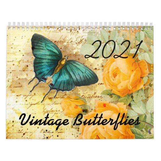 2021 vlinders en bloemen kalender (Hoes)