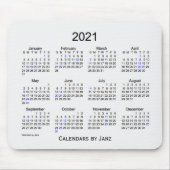 2021 White Smoke Holiday Calendar van Janz Mousepa Muismat (Voorkant)