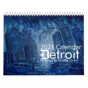 2021Detroit kalender van Timothy Orikri