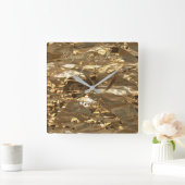 2022 50ste bruiloft Jubileum Golden Wedding Vierkante Klok (Huis)