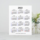 2022 Aangepaste feestdag 52 weken agenda van Janz (Staand voorkant)