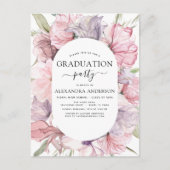 2022 Afstuderen Boho Dusty Pink Paarse Uitnodiging (Voorkant)