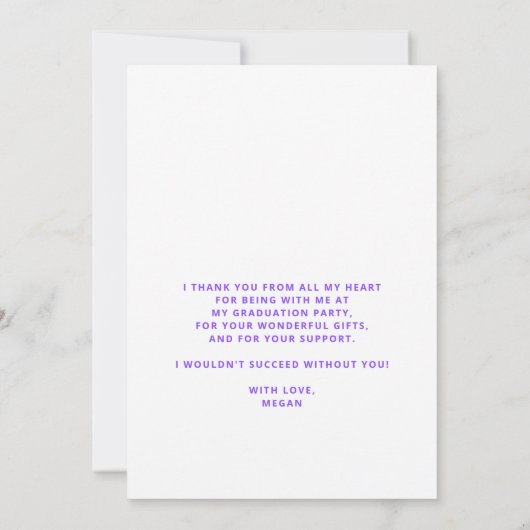 2022 afstuderen kleurrijke middelbare school afstu bedankkaart (Achterkant)