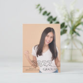 2022 Afstuderen Trendy Full Photo Modern Afstudere Aankondiging (Staand voorkant)