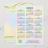 2022 Agenda Business Logo Pastel Holographic Programma (Voorkant / Achterkant)