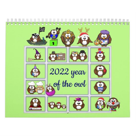 2022 année du calendrier des chouettes (Protection)