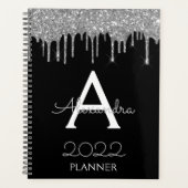 2022 Argent Noir Paillettes Monogramme Moderne (Devant)