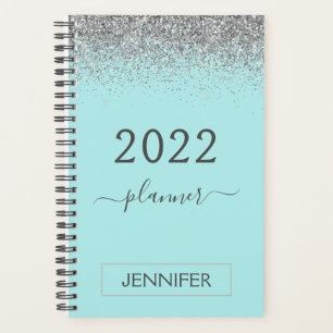 2022 Argent Turquoise Bleu Aqua Pailleté Monogramm