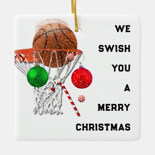 2022 Basketball Keepomwille Keramisch Ornament (Voorkant)