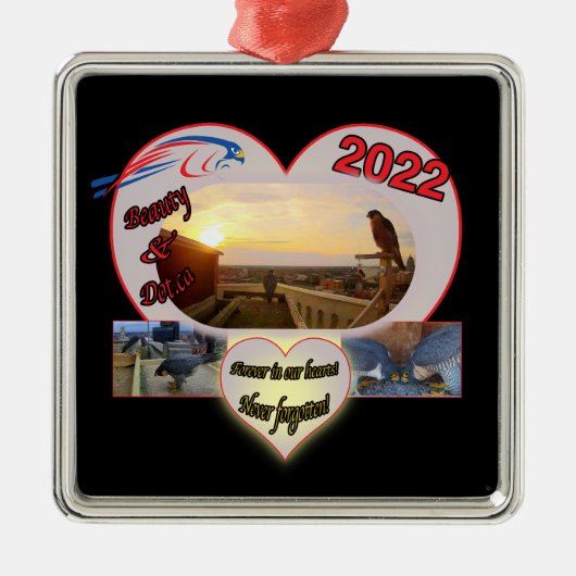 2022 Beauty and Dot.ca Square Memorial Ornament (Voorkant)