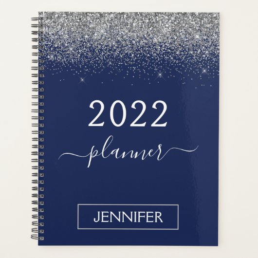2022 Bleu Nuit Argenté Paillettes Monogramme Fémin (Devant)