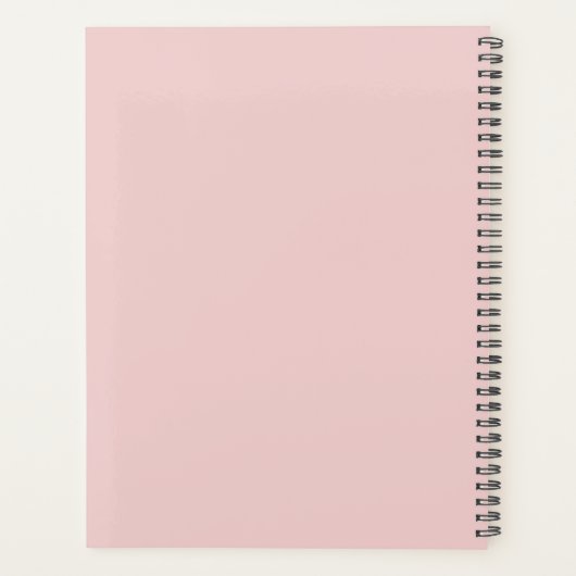 2022 Blush Pink Girly Script Monogram naam Modern Planner (Achterkant)