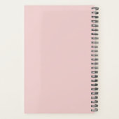 2022 Blush Pink Girly Script Monogramme Nom Modern (Dos)