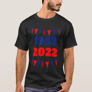 2022 Britse koningin platina jubileum 70 jaar T-shirt
