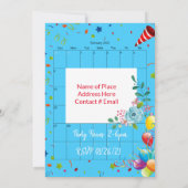 2022 Calendrier Février Bonne Invitation Anniversa (Dos)