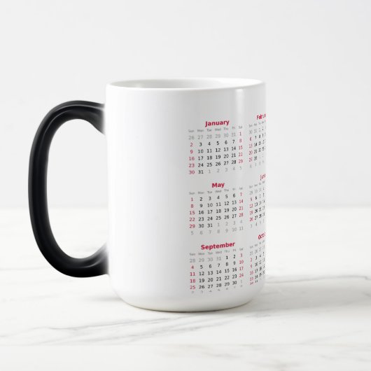 2022 Calendrier Morphing Mug (Gauche)