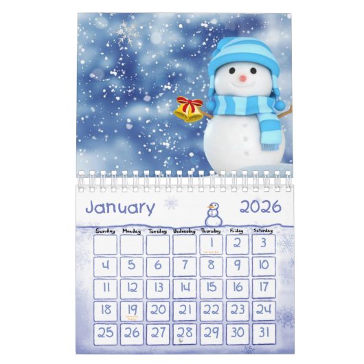 2022 Calendrier Noël Snowman (Jan 2026)