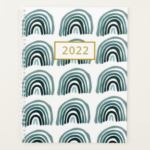 2022 Daily Planner Moderne Minimalistische Regenbo