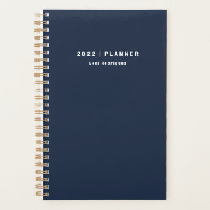 2022 Dark Navy Blue Weekly Planificateur mensuel
