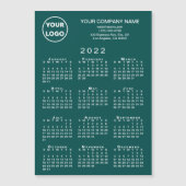 2022 de Bedrijfs van de Kalender Tekst Blauwgroen  (Voorkant)