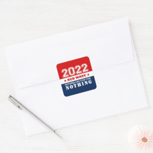 2022 Duidelijke RODE Vlag van de Auto van de Vlek  Vierkante Sticker