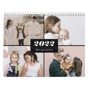 2022 Familie Foto Collage Modern Simple Elegant Kalender
