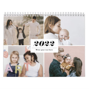 2022 Familie Foto Collage Modern Simple Elegant Kalender