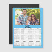 2022 Gepersonaliseerd Photo Calendar Mini Magnet (Voorkant / Achterkant)