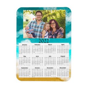 2022 Gepersonaliseerd Photo Calendar Mini Magnet Magneet