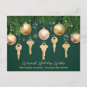2022 Golden Keys Vastgoed Kerstkaart Feestdagenkaart