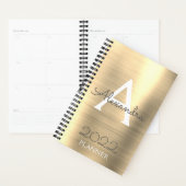 2022 Gouden Metallic Monogram Elegant Planner (Display)