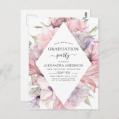 2022 Graduation Boho Dusty Rose Purple Invitation (Devant / Derrière)