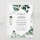 2022 Graduation Botanical Greenery Invitation (Devant)